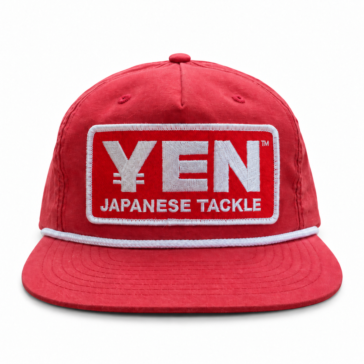 ¥EN Japanese Tackle Washed Red Rope Hat
